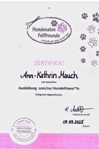 Ausbildung Hundefriseurin